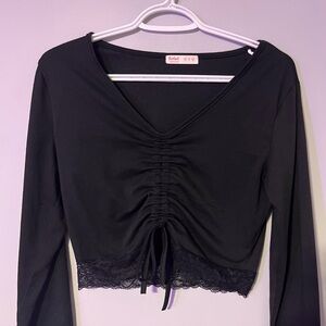 Black long sleeve top
